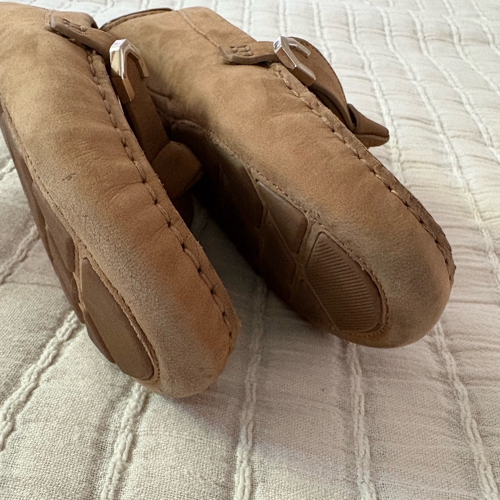 Cole Haan Evelyn Bow Driver Flats Loafers Tan‎ Leather Women’s 5.5C - Picture 7 of 8